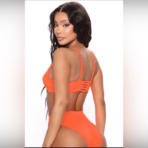 NWT Sunkissed Babe 2 Piece Bikini - Orange - Picture 3 of 6